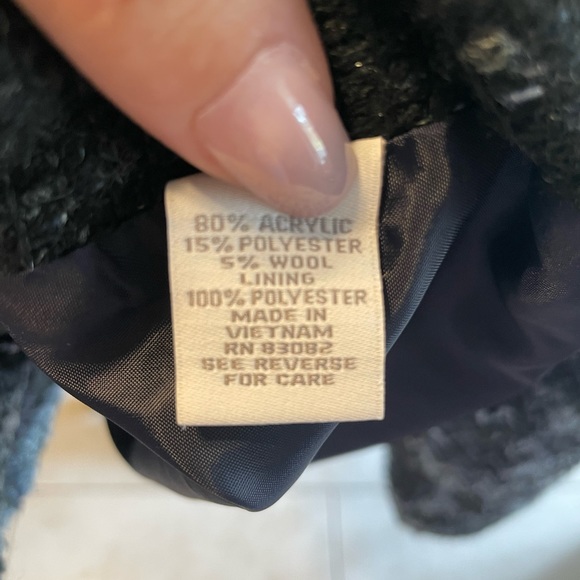 Dress Barn Women’s Tweed Blue Button Up Blazer - Picture 7 of 10